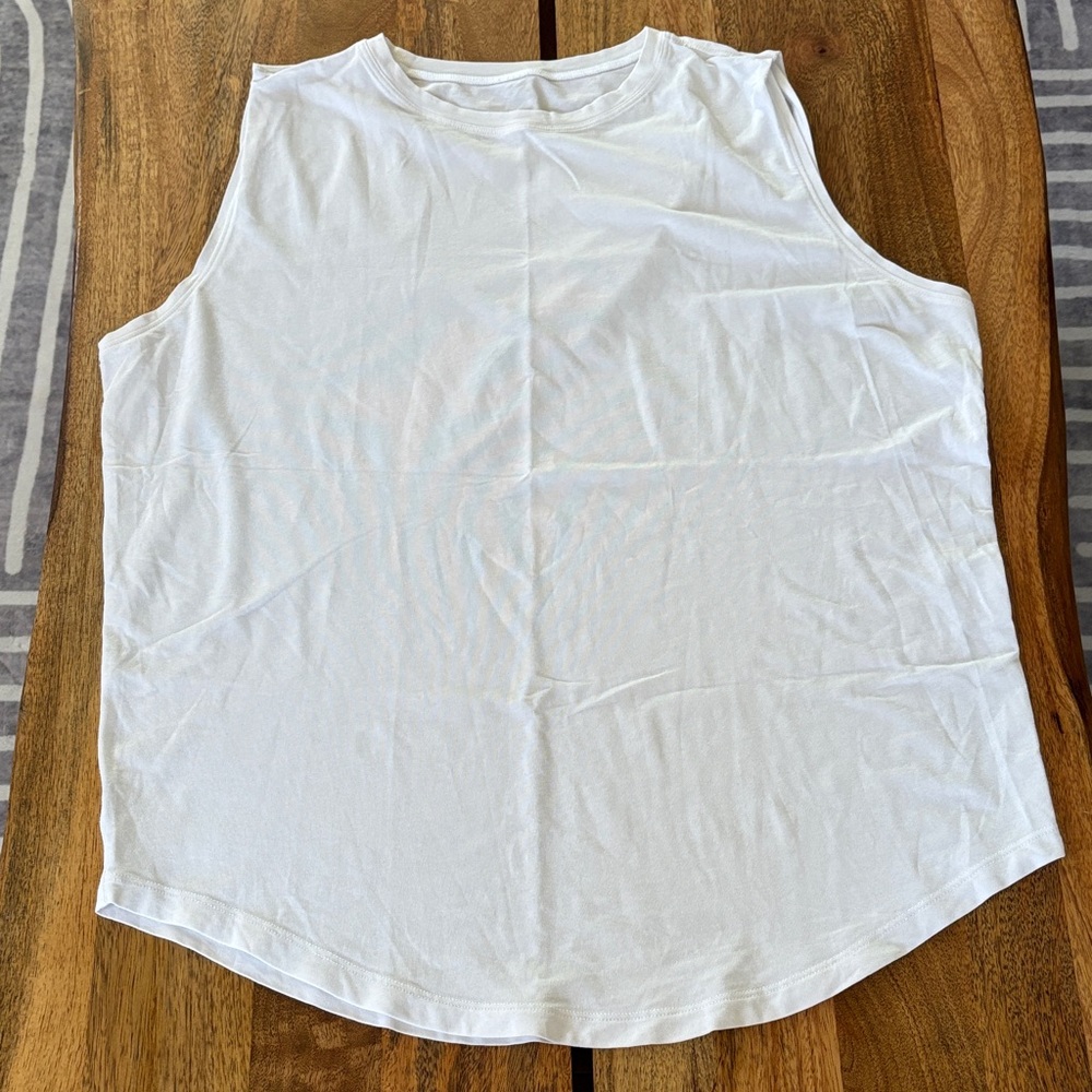 Lululemon Athletica White Brunswick Muscle Tank